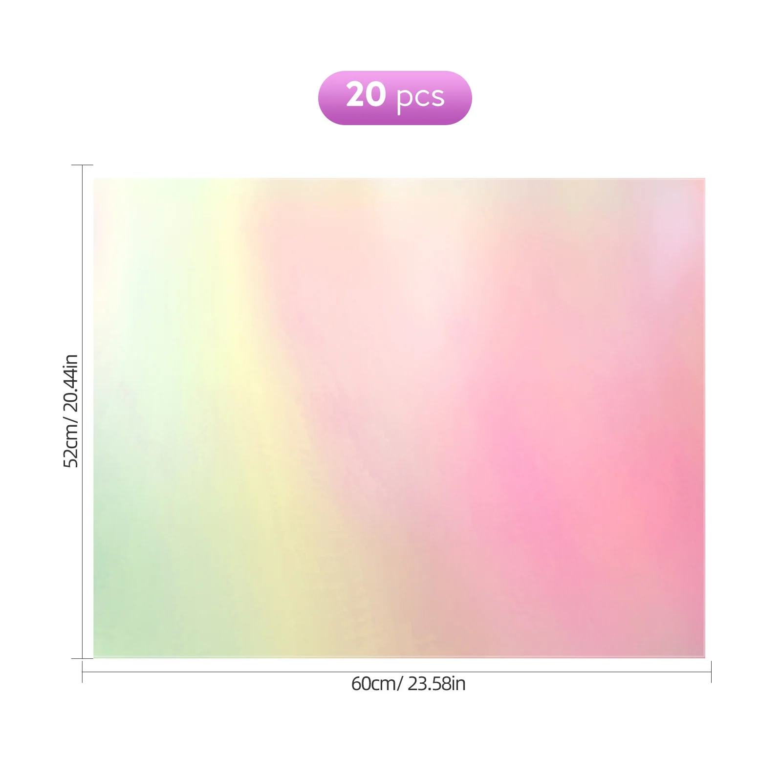 20Pcs Iridescent Film Cellophane Wrap Paper Flower Wrapping Film DIY Gift Craft Packing Sheet Cellophane Wrap Packing Sheet