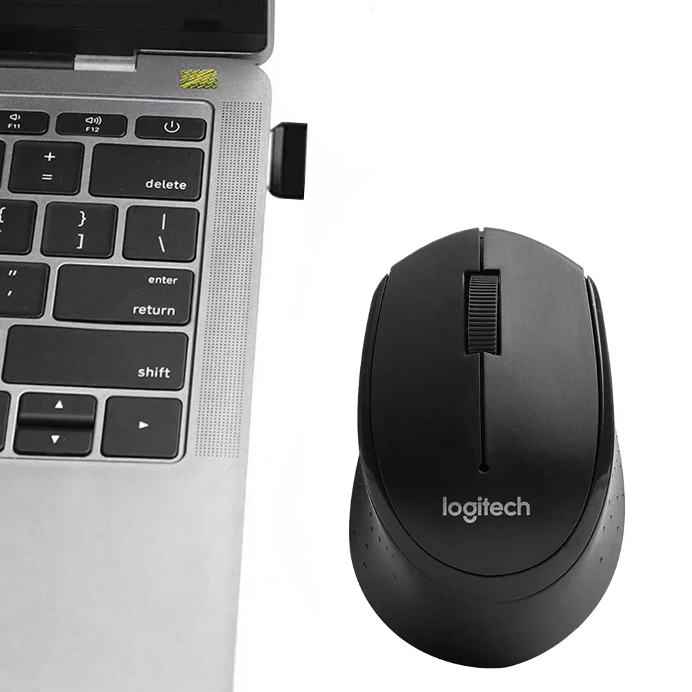 New Original Logitech M330 Mouse 2.4G 1000DPI Wireless Mouse Silent Office Computer Mice with USB Nano Receiver Use AA Batteries