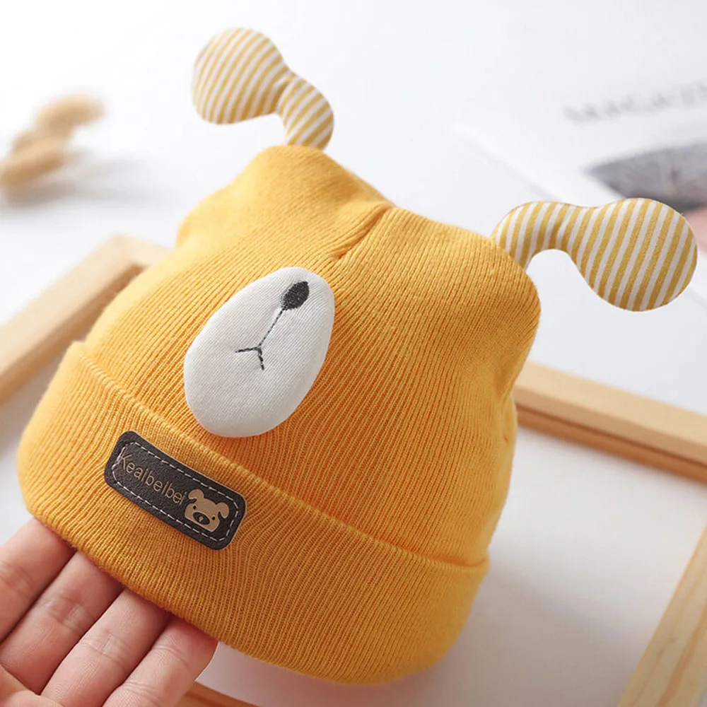 Cartoon Lovely Winter Infants Baby Hats Newborn Baby Boys Girls Knitted Caps Warm Woolen Beanies For Kids 0-12 Month