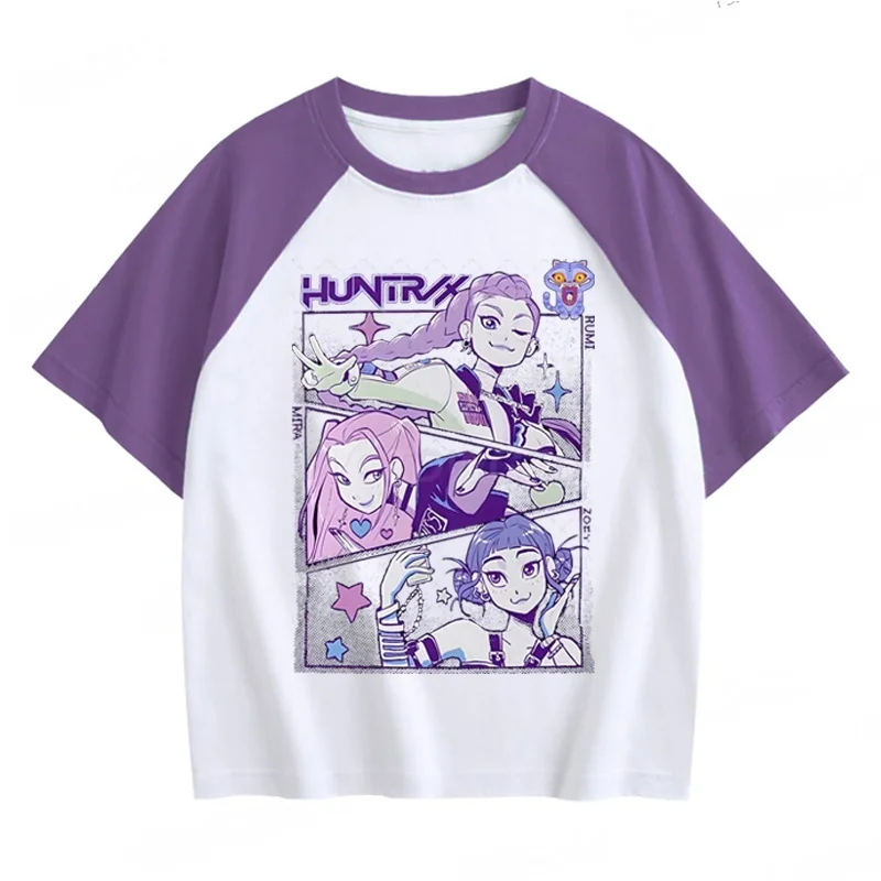 

Children's Clothing KPop Demon Hunters Fashion Casual Tops Toddler Girl Boy Clothes K-Pop Demon Hunters Tiger Cartoon T-shirts