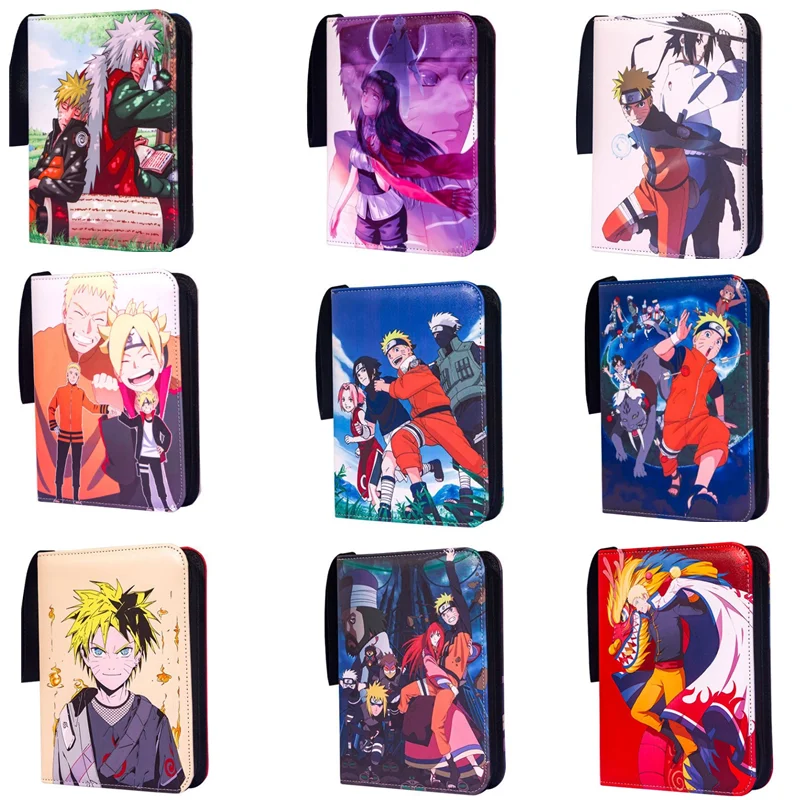 

Anime Naruto Jiraiya Peripheral Card Album Game Card Collection Toy Zipper Binder High-Capacity Storage Bag Holder Book Gifts