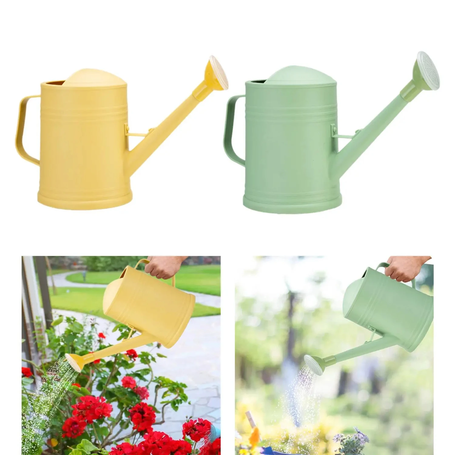 Regadera de flores para exteriores, boca larga, 2L, con aspersor, mantiene tu jardín hidratado y feliz