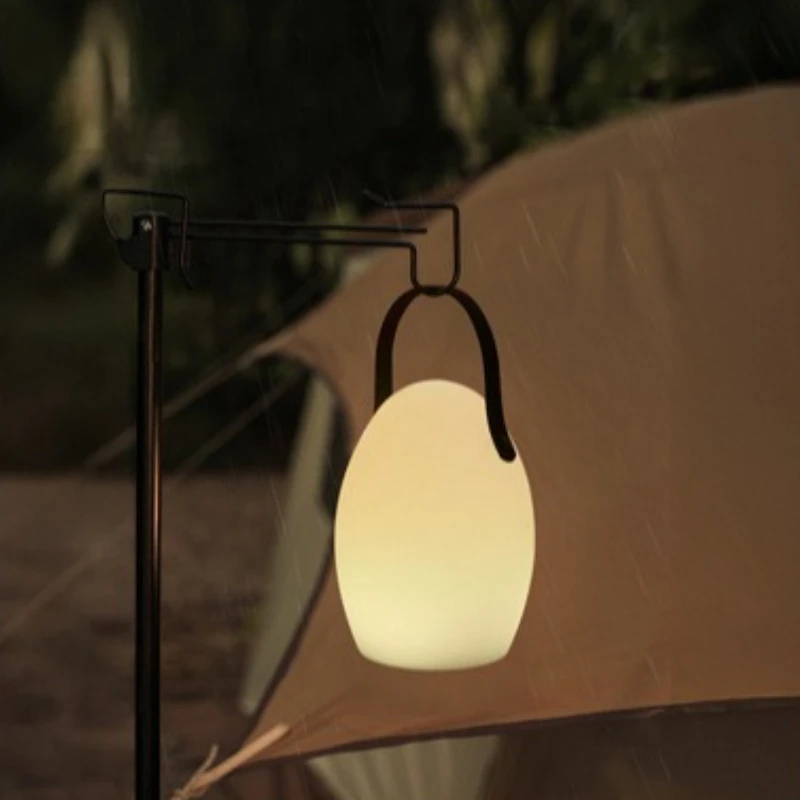 屋外遊びキャンプレストラン中庭の雰囲気防水ナイトライトユニークな卵型デスクランプ