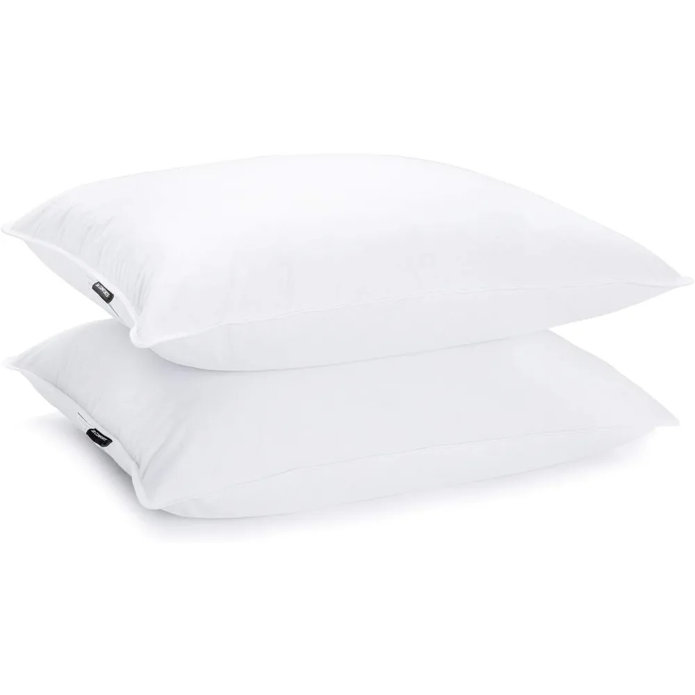 

Duck Feather Down Bed Pillows for Sleeping(2 Packs)-Standard/Queen,High Filling Weight,600 Thread Count,Double-Layer Downproof