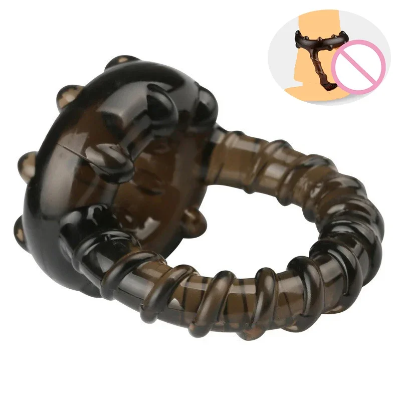 Dual Penis Ring Male Scrotum Restraint Ring Delay Ejaculation Cock Rings Penis Extender Chastity Device Sex Toys for Men