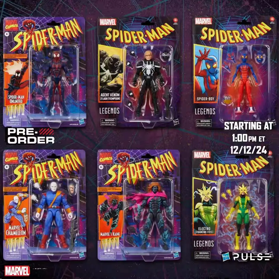 

В наличии, американская версия, 1/12 мл, Marvel Legends, ретро комикс, Человек-паук, Electro Kaine, 6-дюймовая экшн-фигурка, модель игрушки, подарок для мальчика