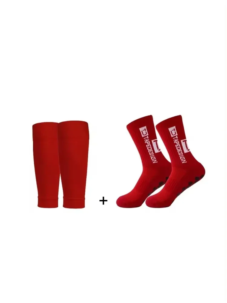 1 conjunto de meias adesivas antiderrapantes de alta qualidade e meias fixas de proteção de perna 1 conjunto de meias adesivas antiderrapantes de alta qualidade e perna gu