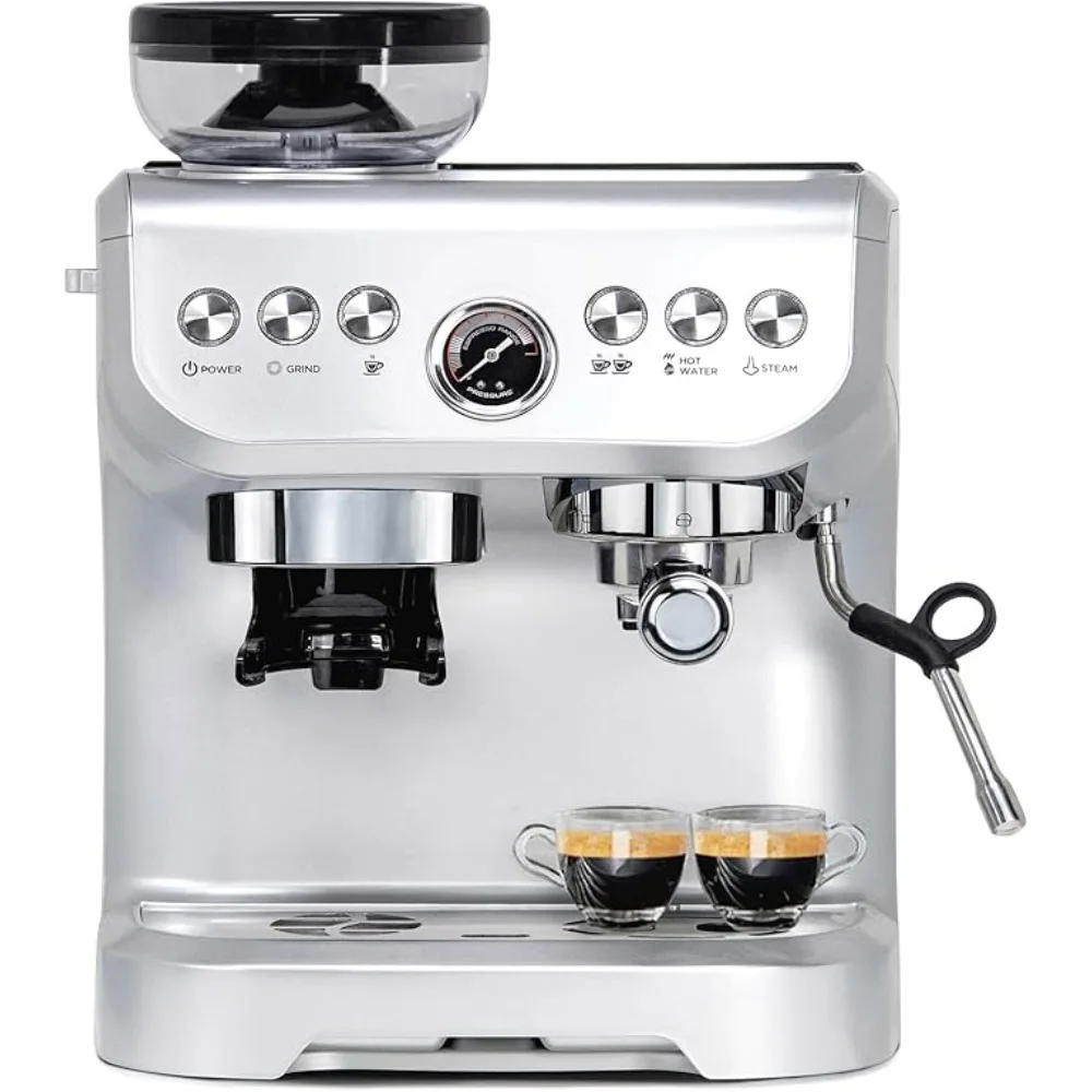 

Espresso Machines, Combo Cappuccino Machine, Built-In Bean Grinder, Manual Micro-foam Milk Texture, Coffee Machines