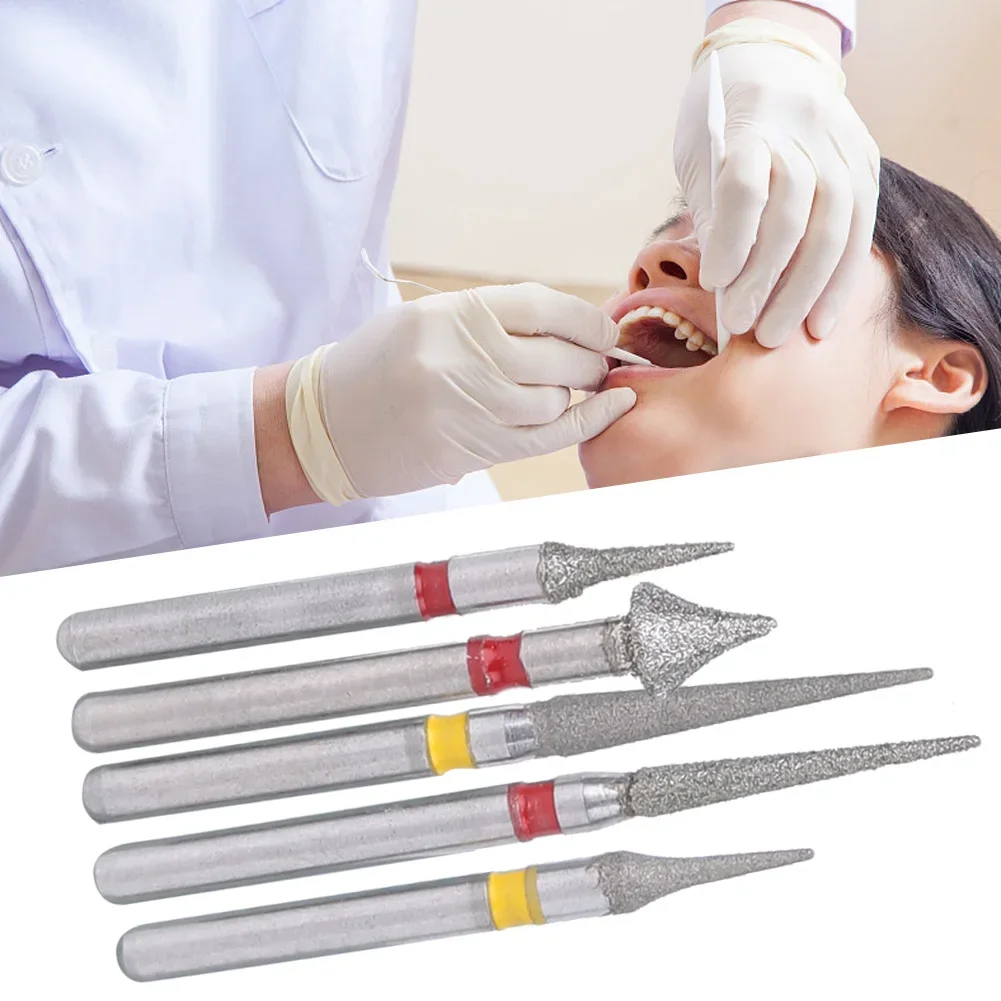 5 Pcs Dental High Speed Diamond Bur Orthodontic Interproximal Enamel Set Dentist Tool Lab Dental Material Emery Powder Drill Bit