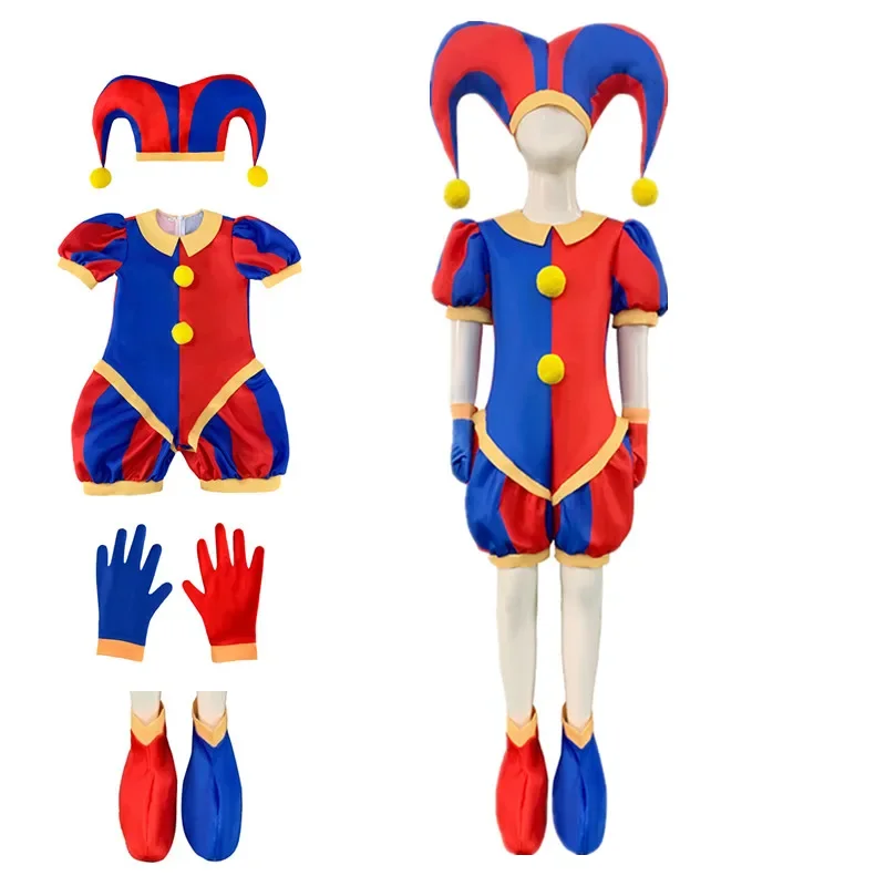 New 2025 Pomni Cartoon Costume Amazing Digital/Circus Ragatha Jax Caine Cosplay Theater Kids Christmas Hall Q5Q6