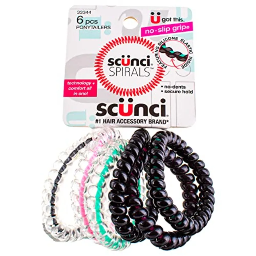 Spiral Ponytailers with NS Inner Core, 6CT Pack of 2 2