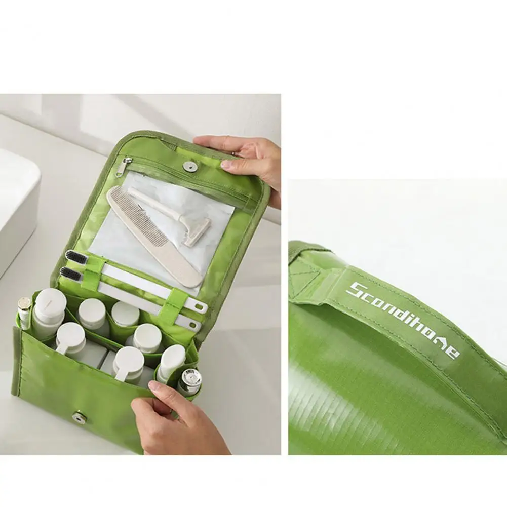 Space-saving Toiletry Bag Multifunctional Waterproof Toiletry Bag with Capacity Portable Handle Outdoor Travel Makeup Organizer