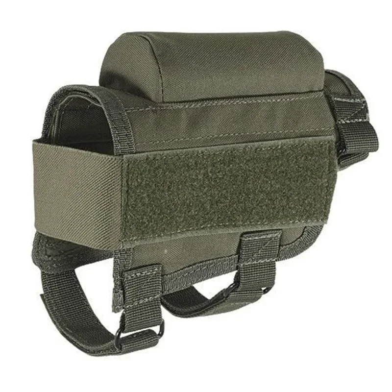 Outdoor Butt Stock Rifle Cheek Rest Pouch Bullet Holder Nylon Riser Pad Ammo Cartridges Bag Hunting