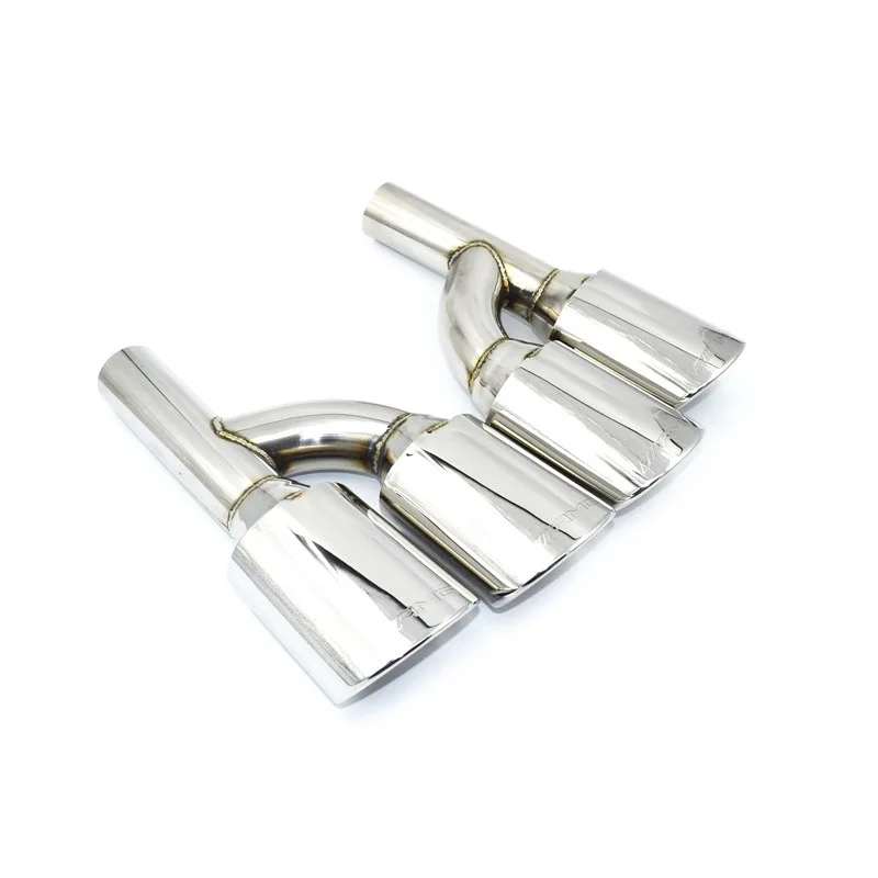 Adecuado para mercedes-benz AM * tubo de escape garganta trasera modificada C63 S63 doble cuatro tubo de escape modificado silo de acero inoxidable