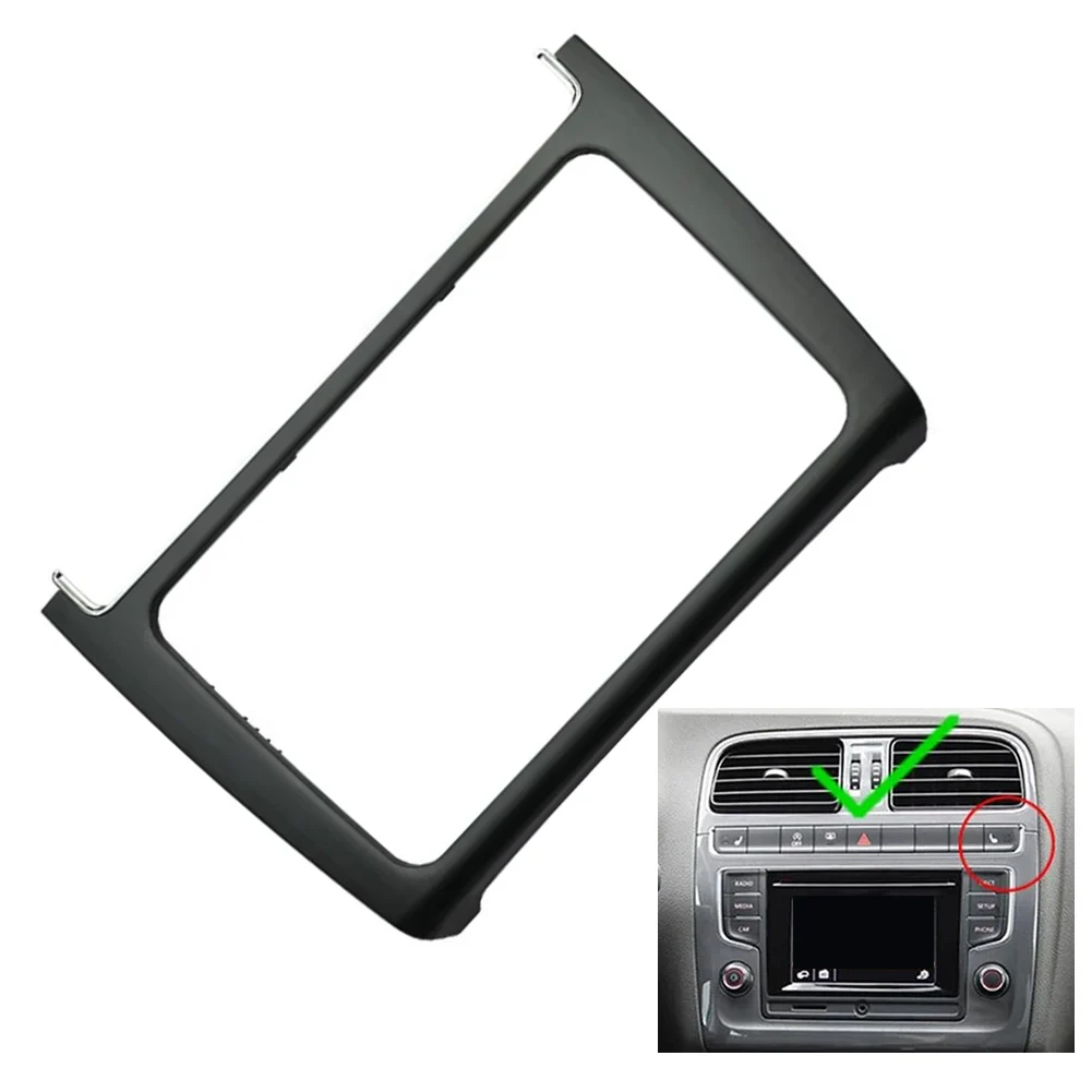 Car Frame 2 DIN Dash Kit Car Audio Upgrade Precise Cutout Dimensions Seamless Interior Upgrade For POLO 2014-2017