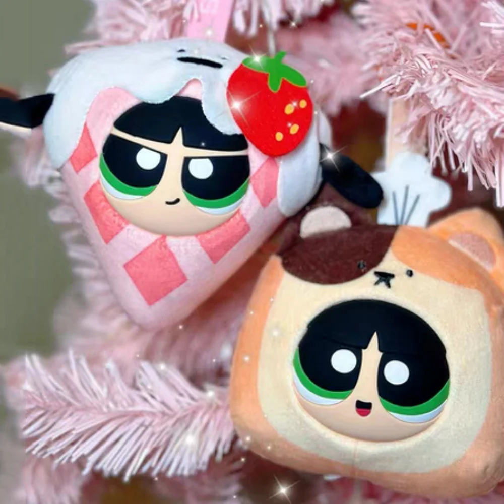 ตุ๊กตาพลัชชีซีรีส์ขนมหวานของแท้จาก The Powerpuff Girls การ์ตูนบับเบิ้ล บัตเตอร์คัพ พวงกุญแจตุ๊กตา ของตกแต่งกระเป๋าเป้ ของเล่น ของขวัญ