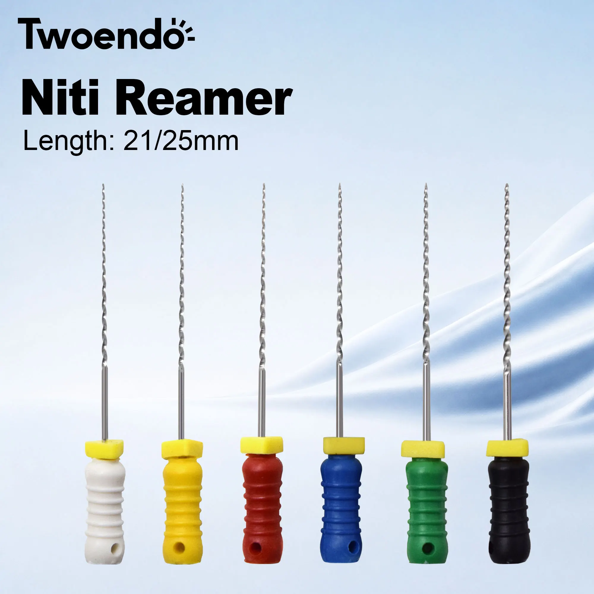 Twoendo High-density Thread Structure Niti R Files 1 Box Endodontic Instruments 21/25mm Root Canal Nickel-titanium REAMER Files
