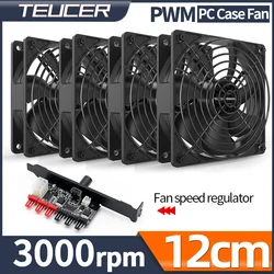 Teucer High Speed Large Air Volume 3000rpm PC Case Fan Mining Machine Workstation Cabinet Server System Cooling with Controller