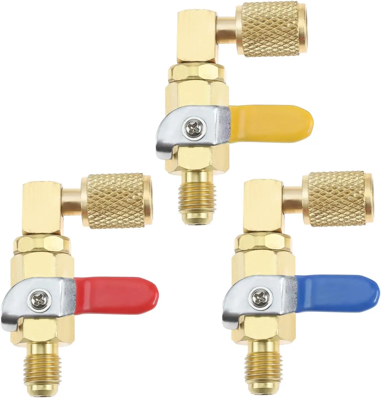 3Pcs Air Conditioner Ball Valve 1/4