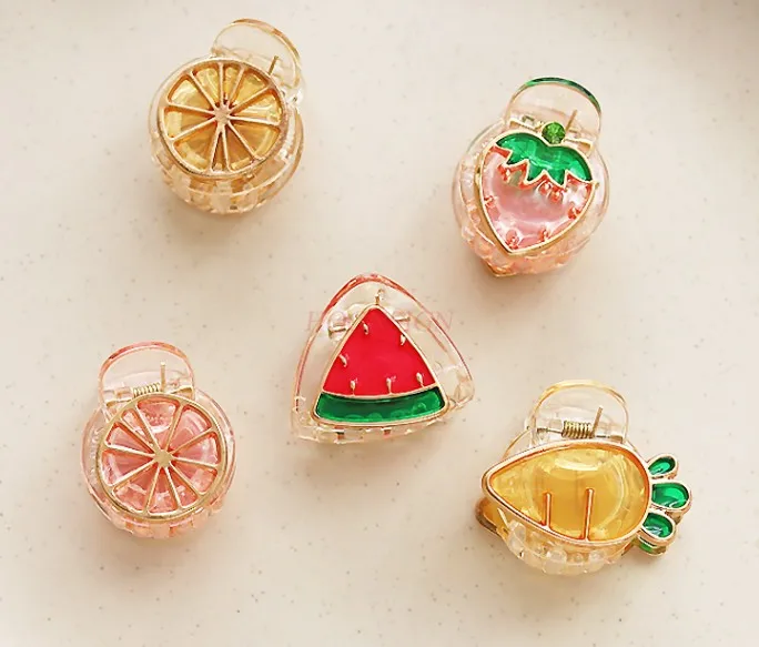 

Fruit Girl Grab Clip Sweet Side Clip Watermelon Strawberry Plate Fragmented Hair Clip Hairpin Accessories