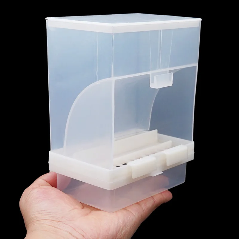 1PC Automatic Parrot Feeder Anti-Spill Transparent Bird Food Box Clear Feeding Device for Parrots Durable Bird Feeding Box - Image 5