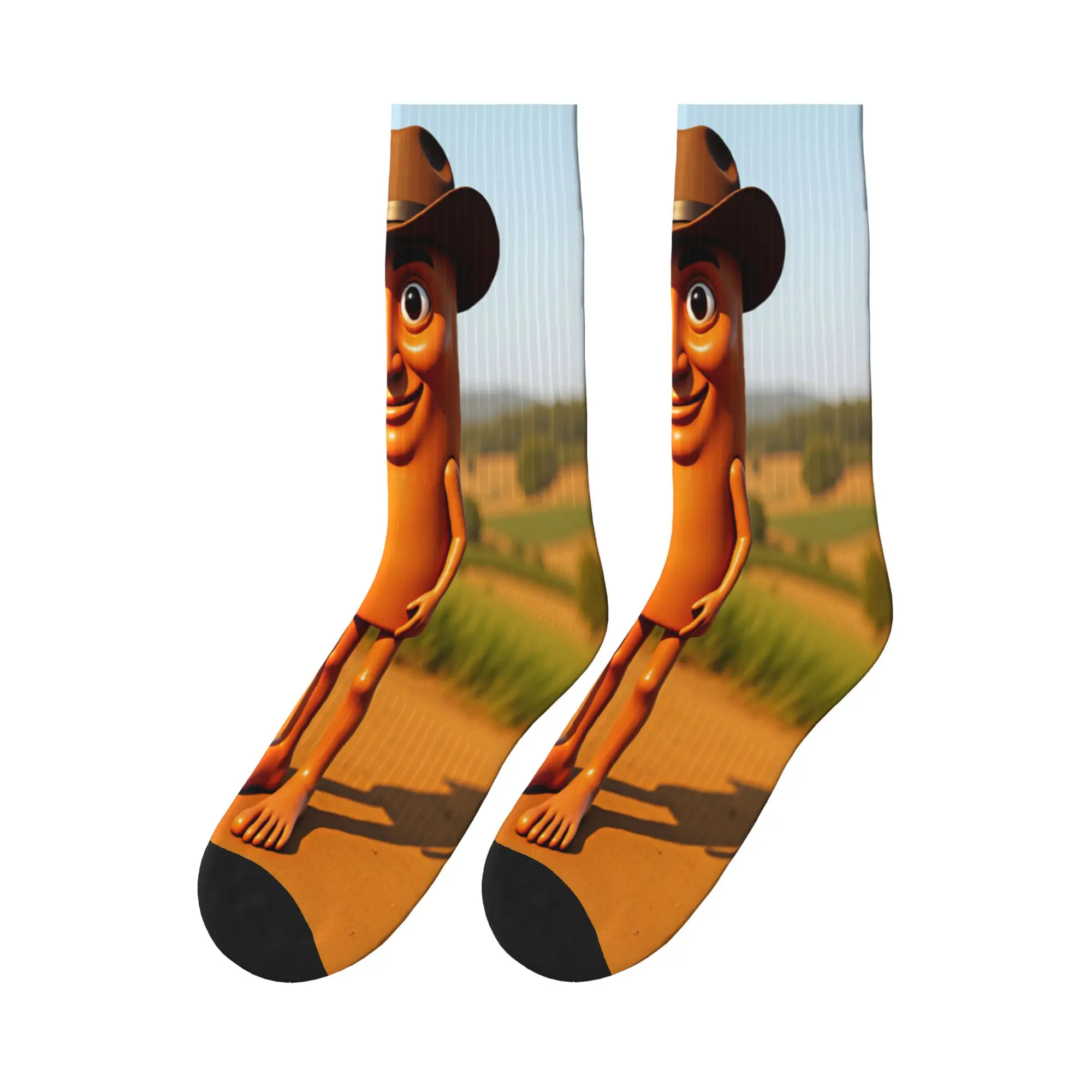 Tung Tung Sahur Cowboy Western Country Field Stockings Graphic Funny Socks Winter Anti Socks Unisex Men Running Quality Socks