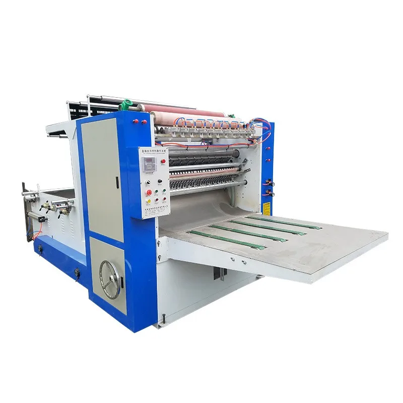 Made in China Good Quality 2 Line Facial Tissue Machine with Edge Embossing A Facial Tissue Plastic Packing Machine