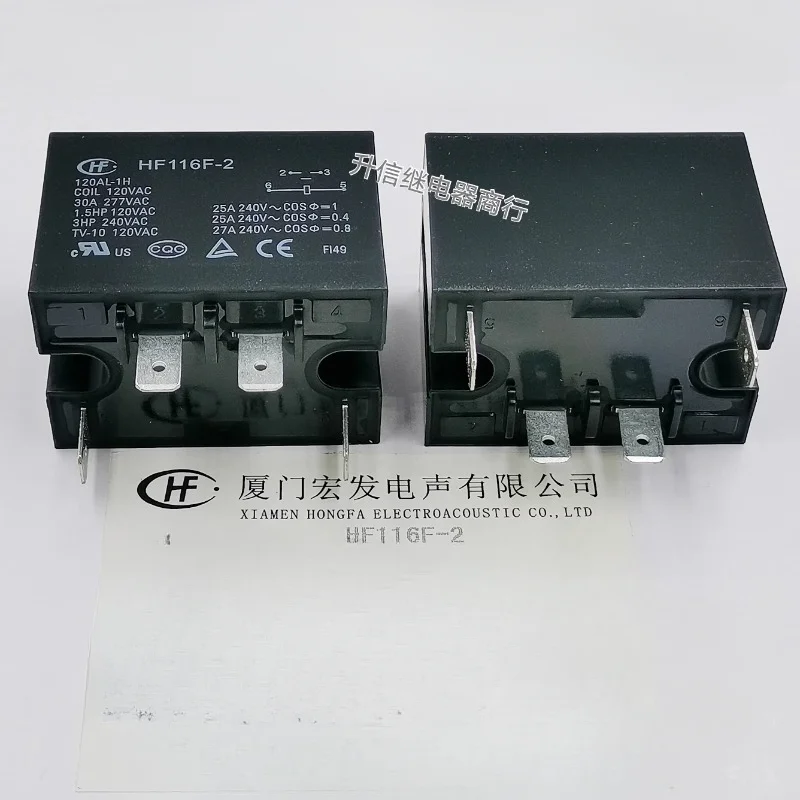 

（Brand New Original）1pcs/lot 100% original genuine relay:HF116F-2 120AL-1H JQX-116F-2 4pins 30A