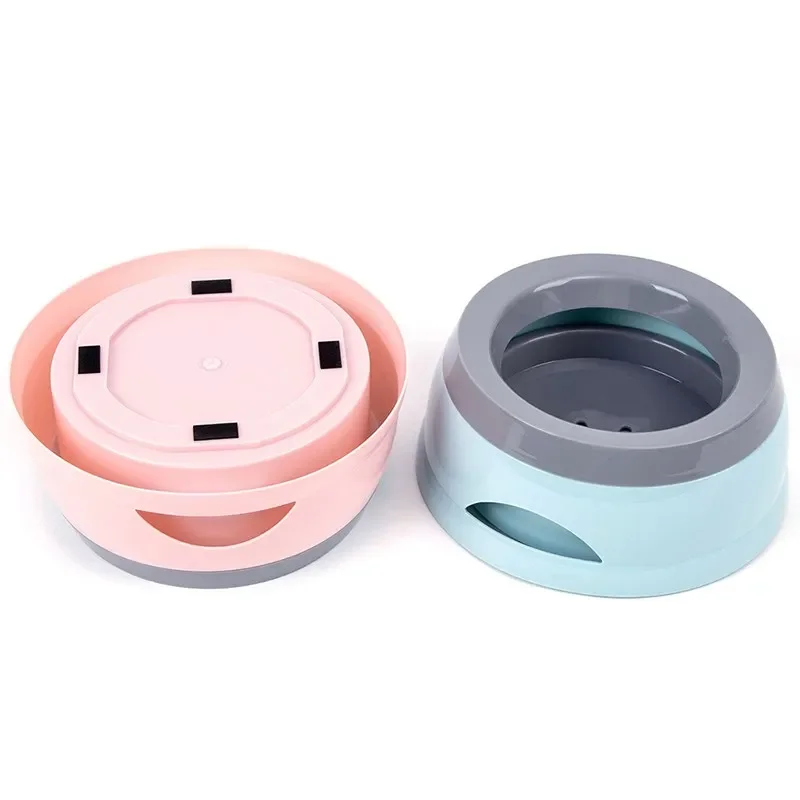 Pet Dog Bowls Floating Not Wetting Mouth Cat Bowl No Spill Drinking Water Feeder Plastic Portable Dog Bowl dog accessories