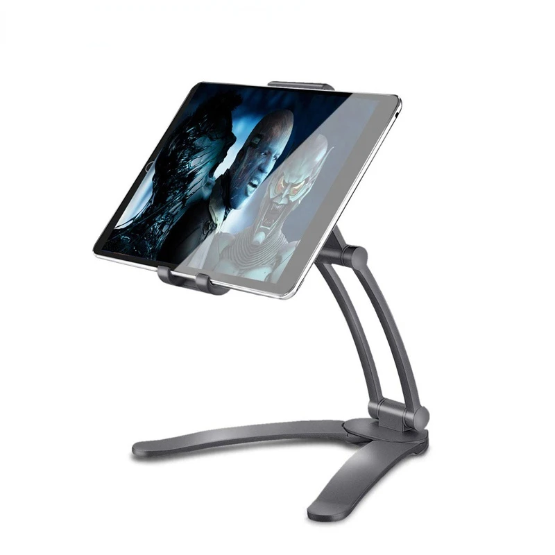 Imagem -02 - Rotativa Mesa de Parede do Monitor Portátil Suporte de Metal Apto para Abaixo de 15.6 Monitor Tablet Titulares de Telefone Móvel