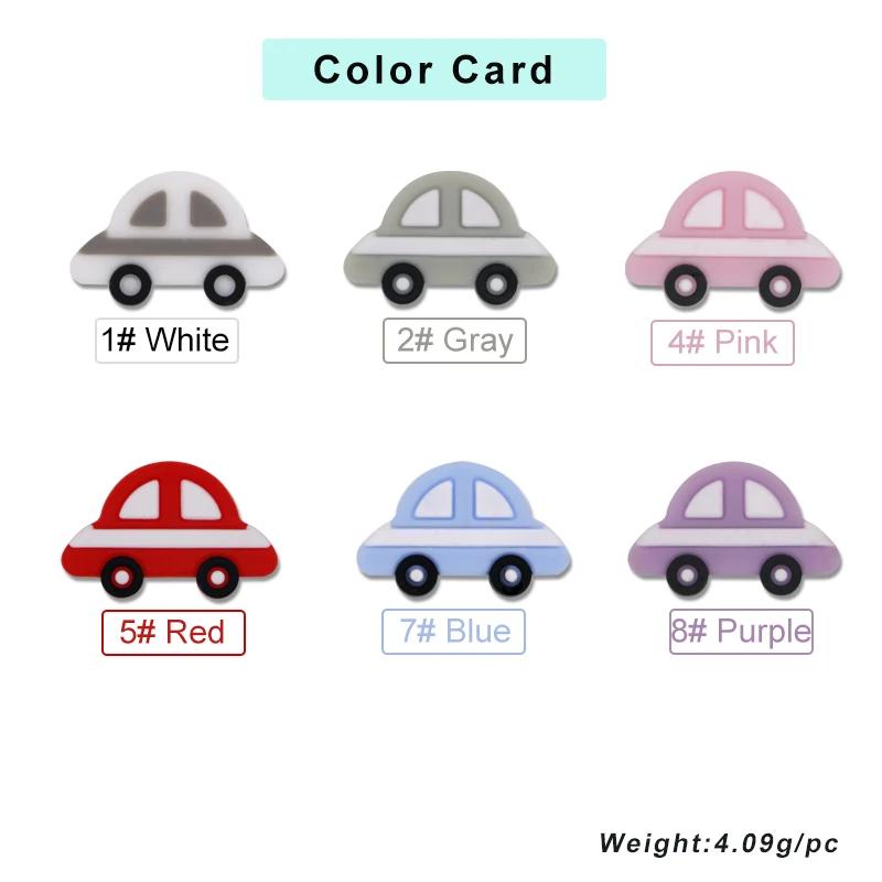 5Pcs Car Airplane Silicone Beads Rainbow Collection For Jewelry Making DIY Pendants Accessories