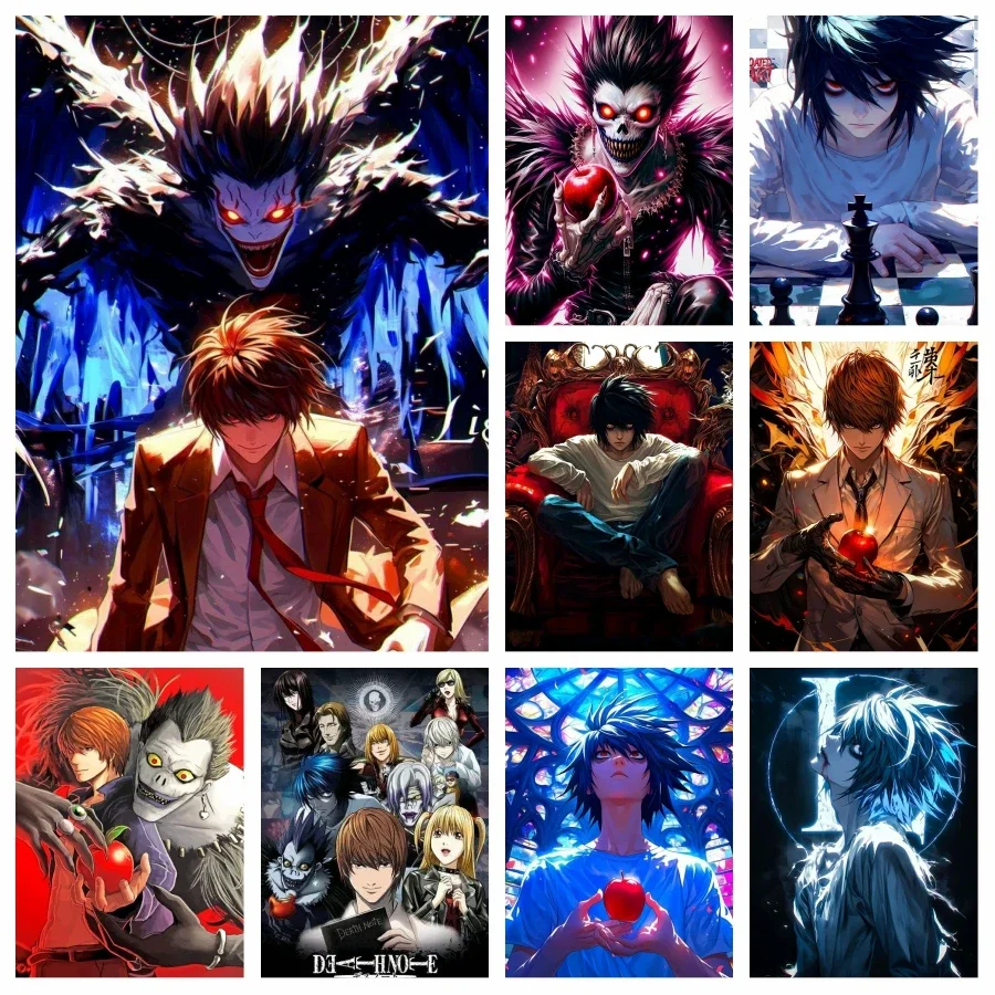 Алмазная картина, вышивка крестом от MINISO, аниме «Death Note», тема флуоресцентного искусства Yagami и Ryuk Ryuzaki Japna