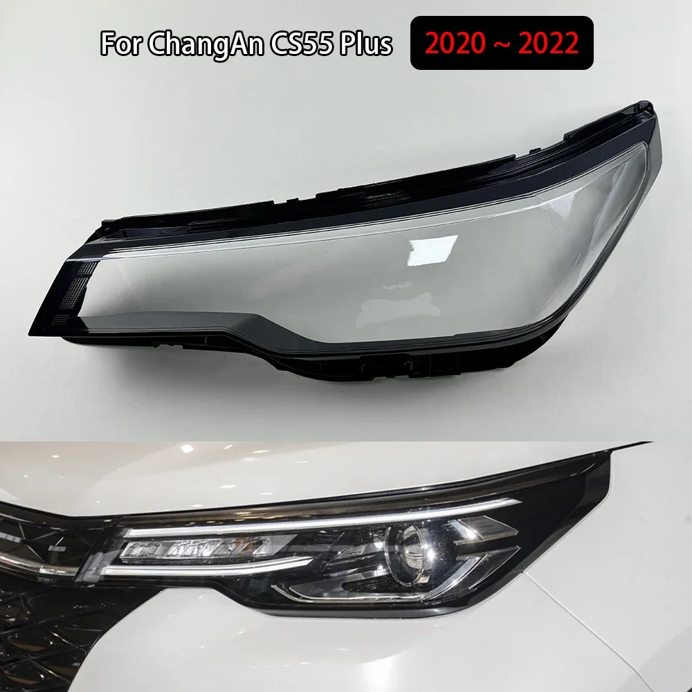 

For ChangAn CS55 Plus 2020 2021 2022 Auto Light Caps Front Headlight Glass Headlamp Transparent Lampshade Lamp Shell Lens Cover