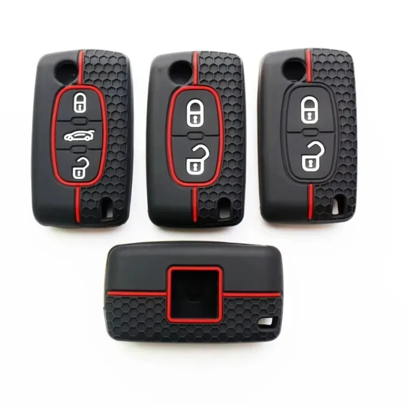 

New for Partner Tepee 207 307 308 407 Keychain 2 3 Button Key Case Cover for C-Crosser C3 C4 Picasso Berlingo Ca