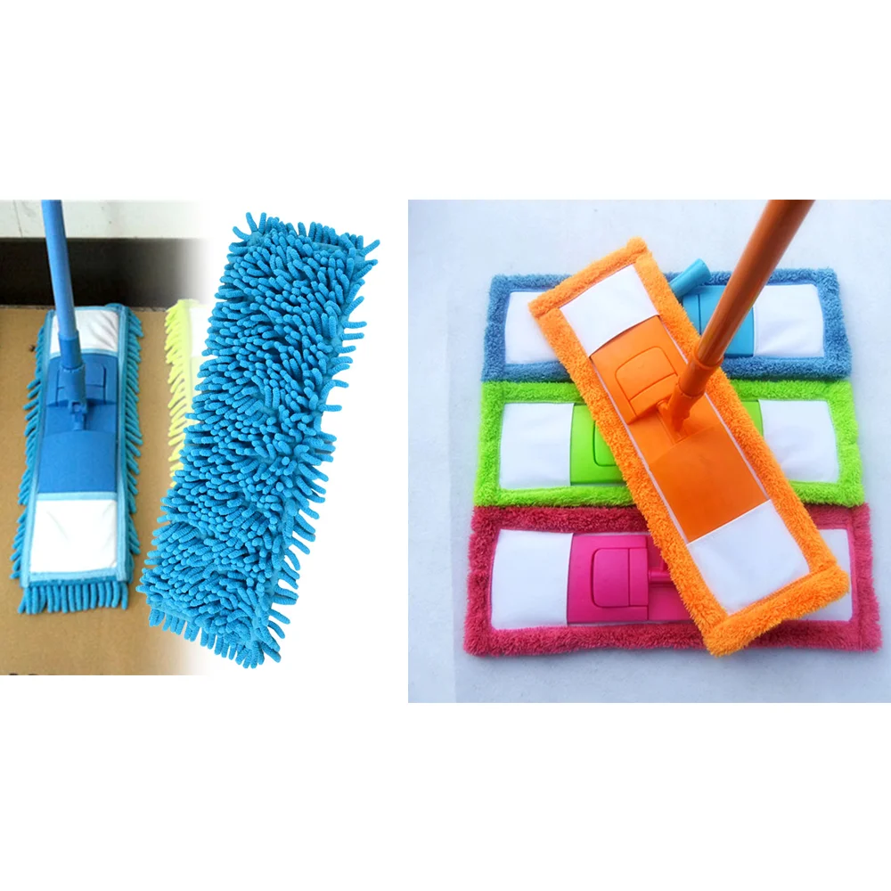 Mop Replace Microfibre Wooden Coral Flat Floors Pad Mops Refill Replacement Head Replacement Velvet