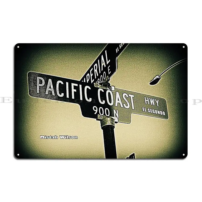 Pacific Coast Highway El Segundo California Metal Plaque Poster Classic Designing Pub Mural Wall Decor Designing Tin Sign Poster