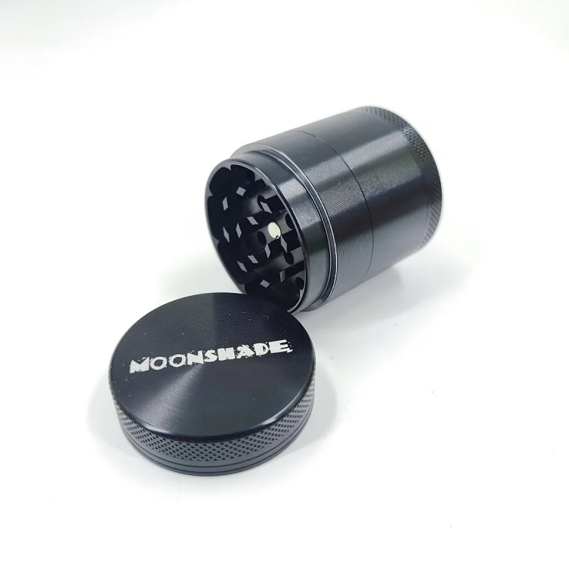 MOONSHADE 4 Layers 40mm Dry Herb Grinder Aluminum Alloy Manual Grind Herbal Crusher Tobacco Grinders for Smoking Accessories