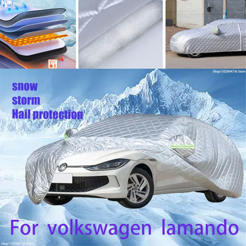 

For volkswagen lamando Outdoor Cotton Thickened Awning For Car Anti Hail Protection Snow Covers Sunshade Waterproof Dustproof