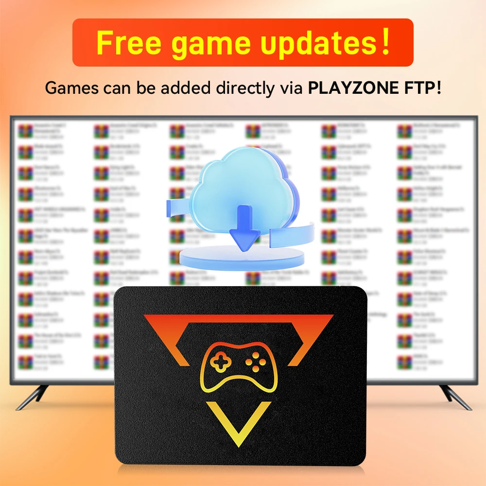 PlayZone 1TB Emulator Consoles Portable Retro Game SSD For PS5/PS4/PS3/Xbox/Switch/WII/WIIU Handheld Game HDD With 16000+ Games