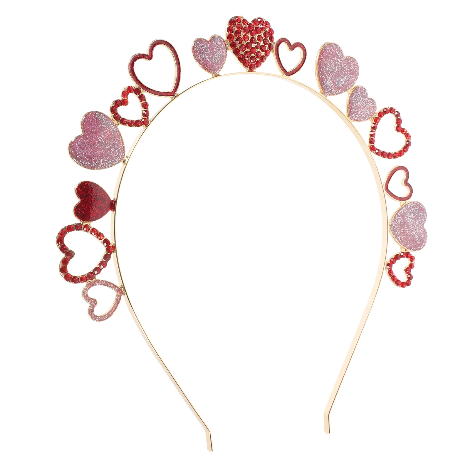 

Valentine Heart Headband Rhinestone Hair Band Sturdy Romantic Party Hair Accessory for Women Wedding Valentine Headbands