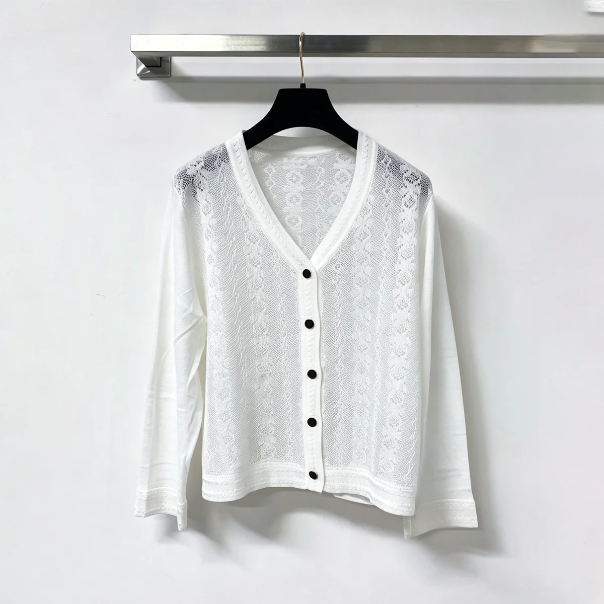 2026 High Quality New Women's Knitted Cardigan V-neck Daily Simplicity--hb714