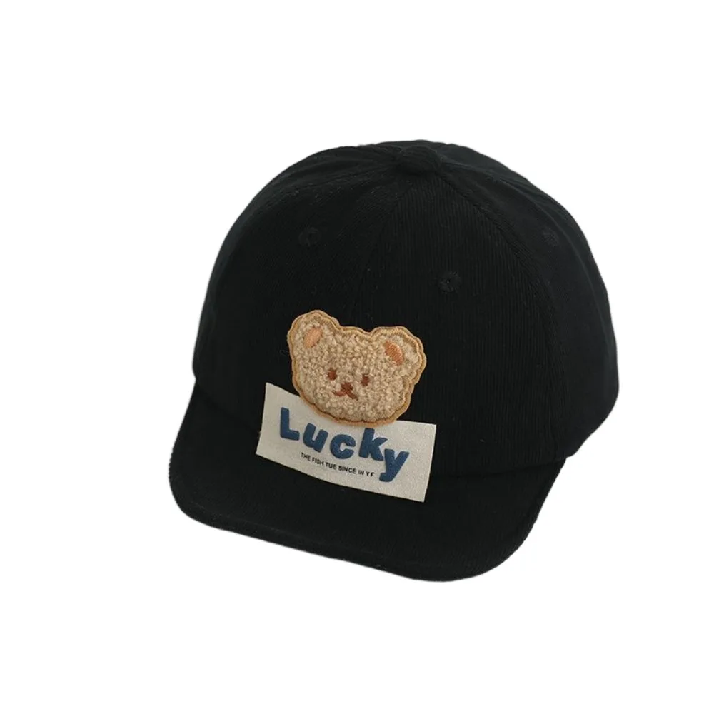

Lovely Cartoon Baby Baseball Cap Solid Color Korean Style Bear Baby Hat Peaked Hat Soft Brim Infant Sun Hat Girls