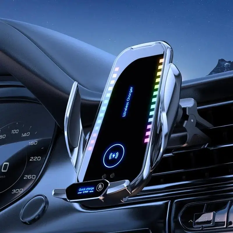 

Wireless Charging Ambient Light Car Mount Air Vent Phone Holder Car Dashboard Mount car accessories