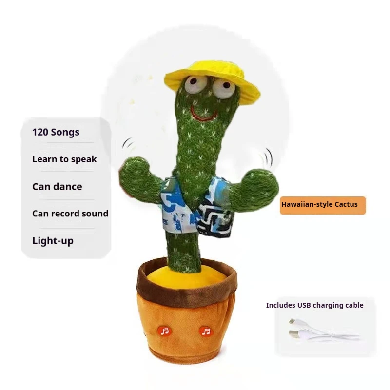 متوفر في المخزون لعبة الصبار للرقص والتحدث صبار أشعة الشمس لعبة قطيفة إلكترونية للأطفال مع 120 أغنية هدايا عيد ميلاد للأطفال