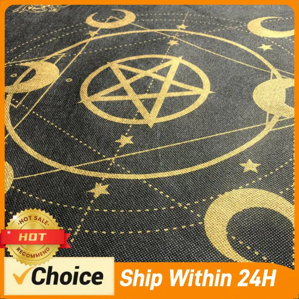 

Скатерть для таро, 49x49 см, для гаданий, с рунами, квадратная, для домашнего декора, с небесными мотивами