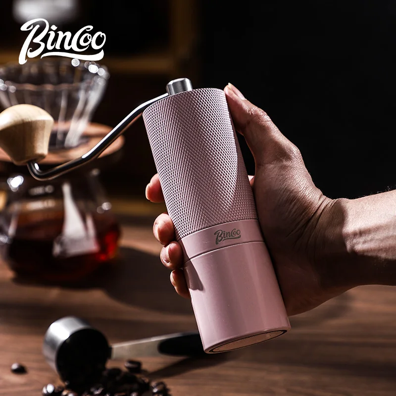 

Bincoo Lightweight Manual Coffee Grinder Cup Pouring Espresso Grinder Capacity 25g Conical Burr Built-in Adjustable
