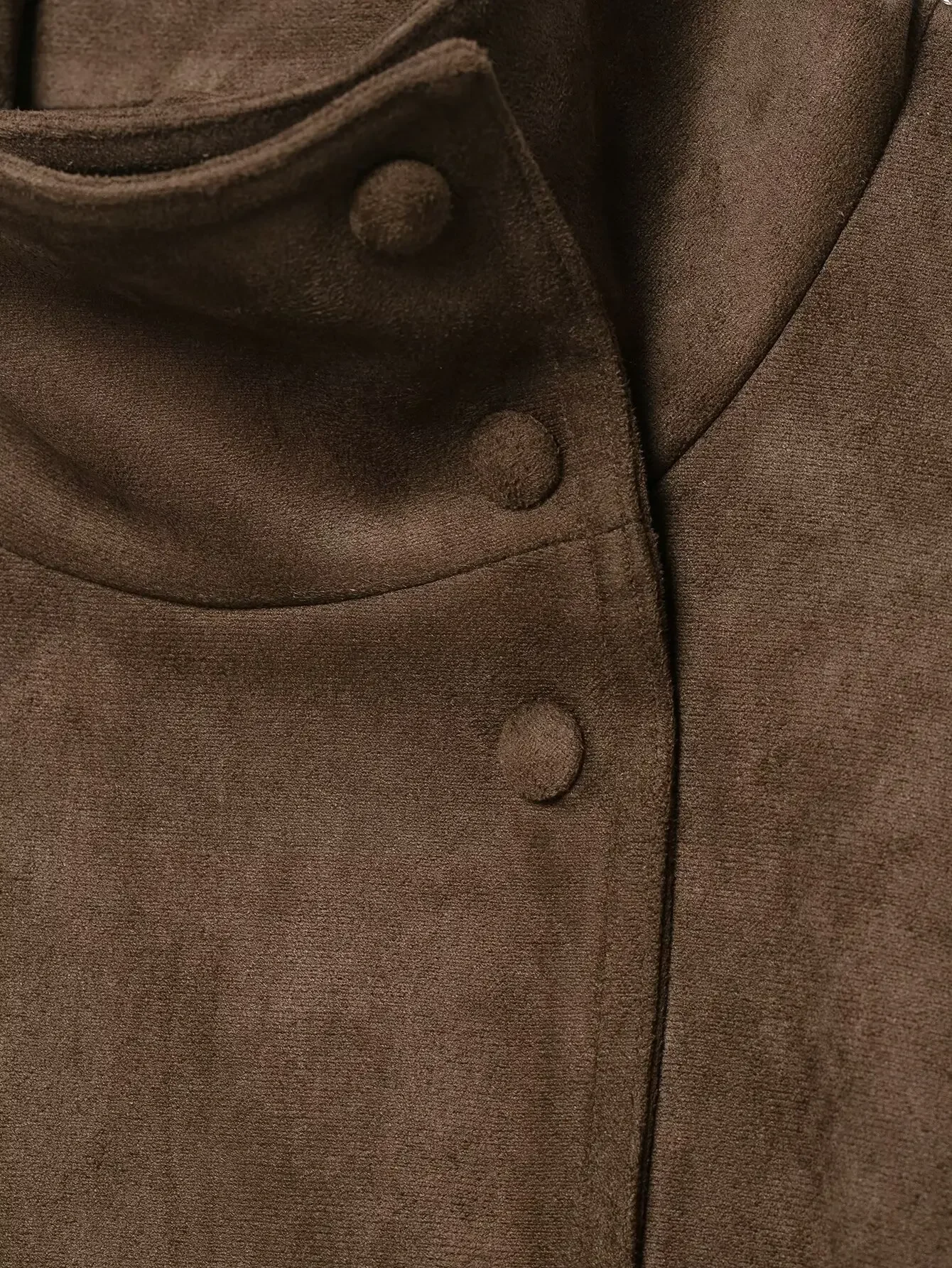 KONDALA Damen High-Street-Jacke Elegante Kunstwildleder-Jacke mit Gürtel und Stehkragen Neue 2026 Herbst-Winter Pendler-Damen-Kurzjacke – Detail 12