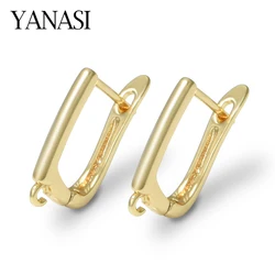 1 Pair Wholesale 18K Real Gold Plated Hypoallergenic Earring Hooks for DIY Earring Clasp Jewelry Making Findings