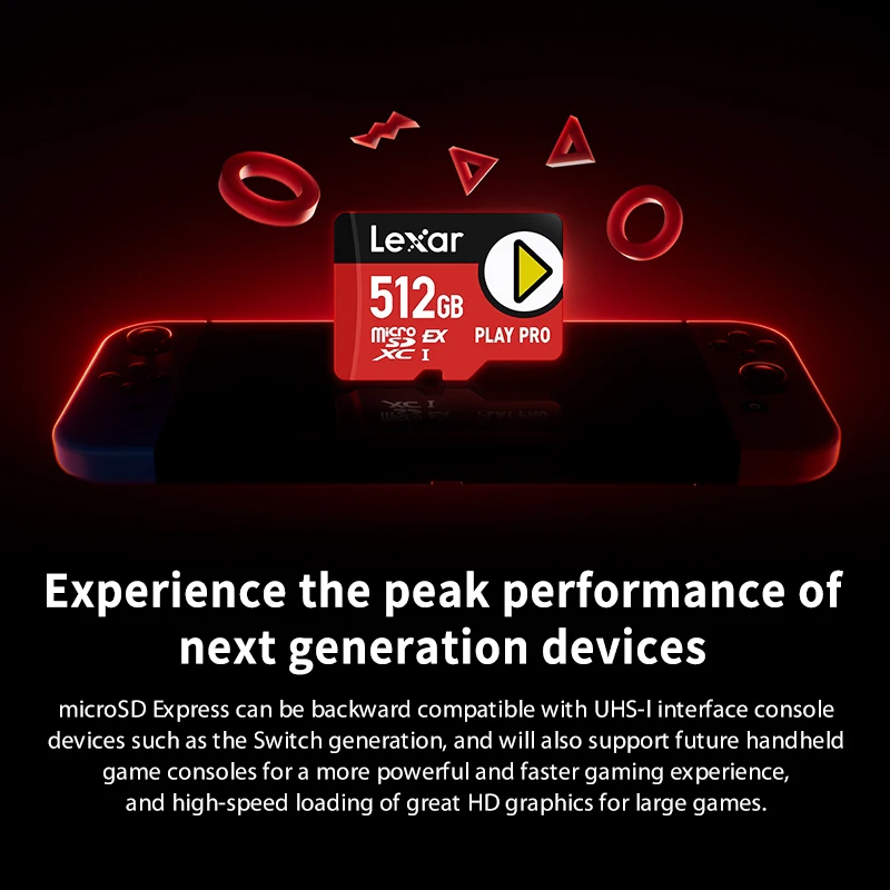 렉사 플레이 프로 microSDXC 익스프레스 카드 1TB 고속 PCle Gen3x1 읽기 속도 최대 900MB/s 닌텐도 스위치 2용 메모리 카드