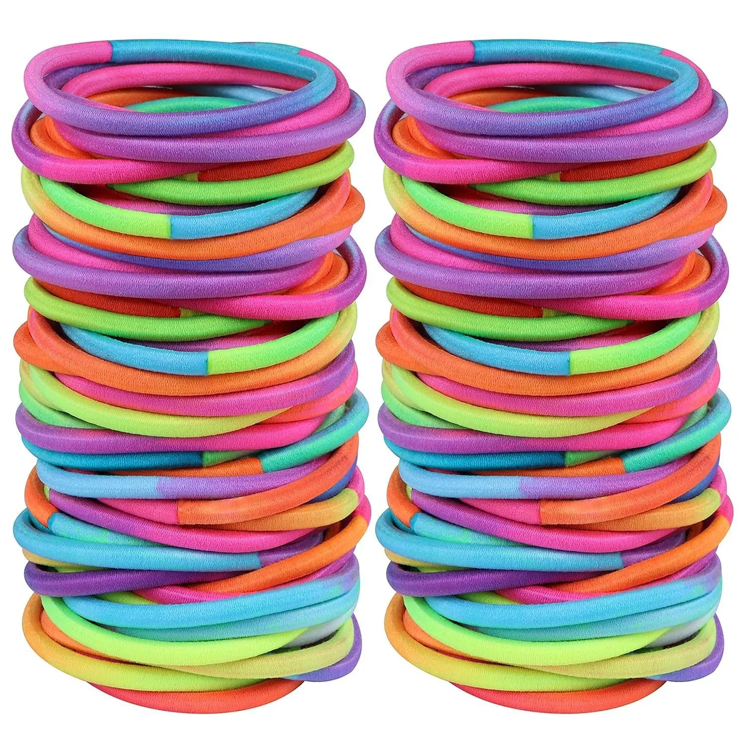 Multy-Colored Hair Ties for Thick Hair, 120 PCS Large Hair Elastics, No Damage Ponytail Holders for Women, Men and Girls